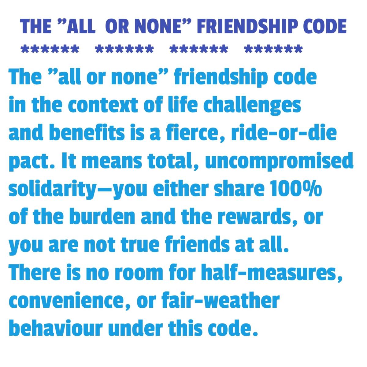 The "None" Side: (Life Challenges)
When you hit rock bottom, this code demands total presence.
• Com...