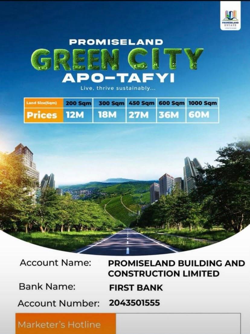 Limited time opportunity to own a piece of Abuja, FCT.
All properties come with C of O and are AMA...