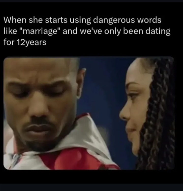 Dangerous keh? How is marriage a dangerous word?
12 years is a whole life time