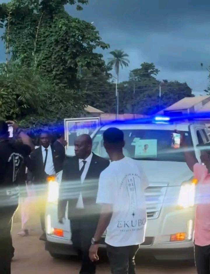 Nigeria - Happening Now: Tears flow as the remains of late Nollywood actor Alexx Ekubo arrive in his...