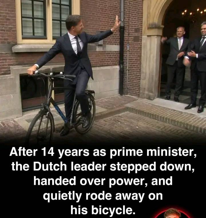 After nearly 14 years as prime minister, the Dutch leader stepped down in the most Dutch way possibl...