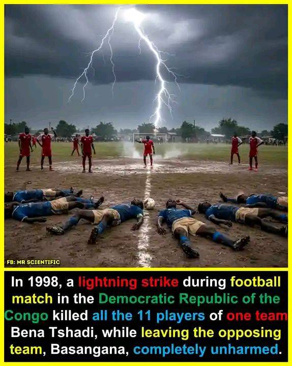 The 1998 Congo lightning tragedy is one of football's most mysterious stories.
During a match betw...