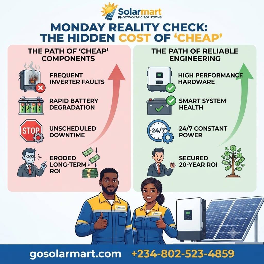The "Hidden Cost" of cheap solar components:
Frequent inverter faults ⚠️
Rapid battery degradation...