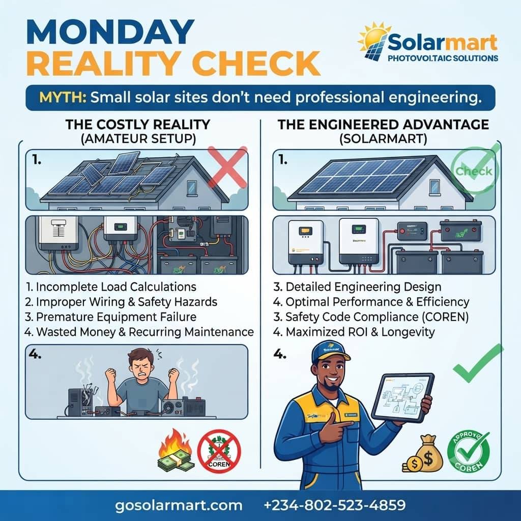 Monday Reality Check: "It’s a small site, it doesn't need an engineer." 🛠️☀️
Thinking smaller scal...
