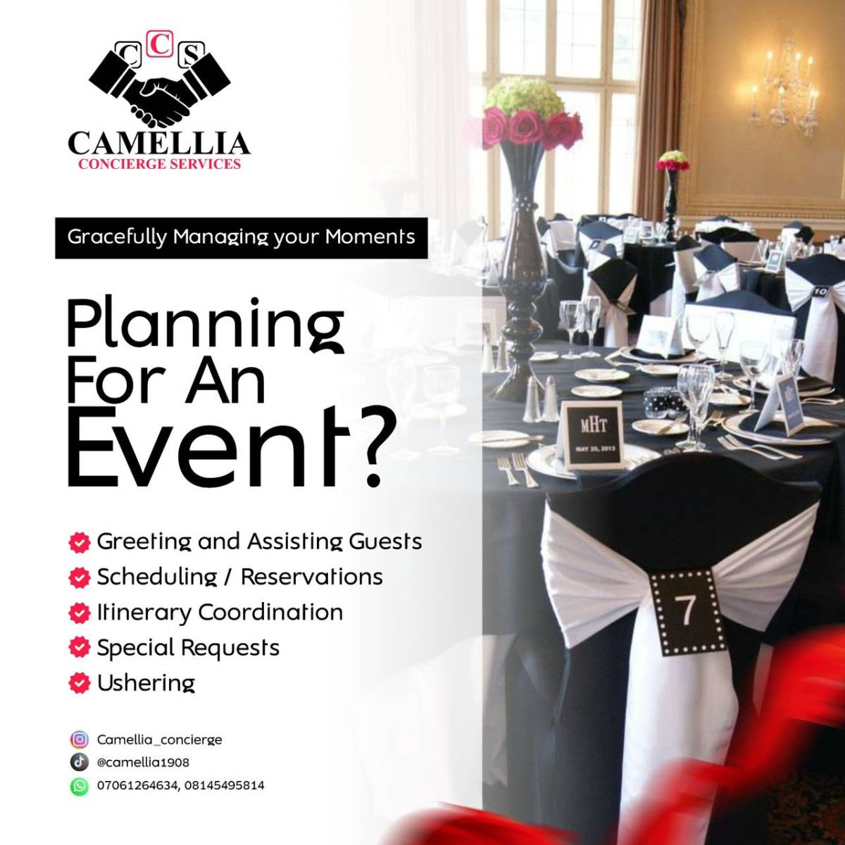 Let's handle your event gracefully