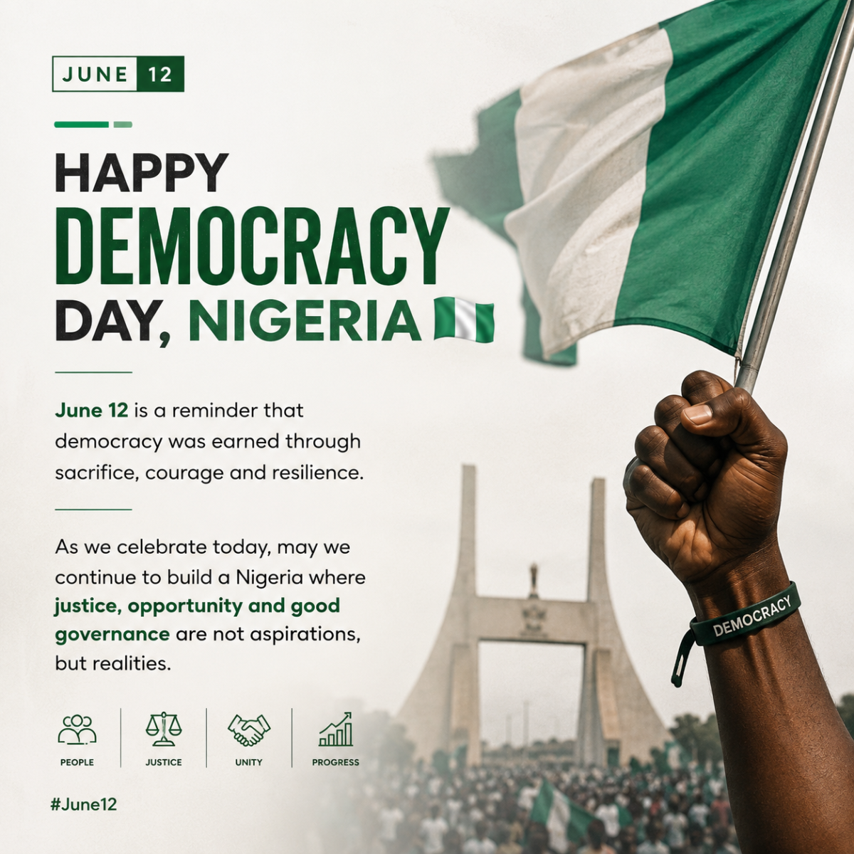 June 12 is a reminder that democracy was earned through sacrifice, courage and resilience.
As we ce...
