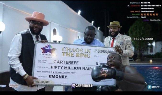 Carter Efe don collect 50 million naira for beating Portable o.🤯
Omo who go follow me fight for he...