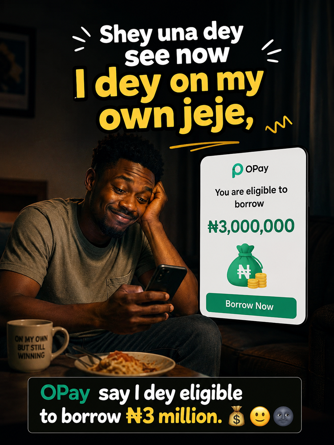 ๐ I just dey my own jeje... next thing, dem say I fit borrow โฆ3 million. ๐๐ฐ
Abeg, if this alert...