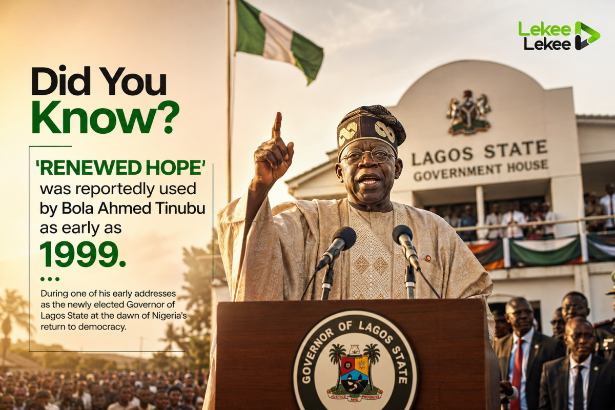 ๐ก DID YOU KNOW? ๐ณ๐ฌ
Many Nigerians associate "Renewed Hope" with President 's 2023 presidential cam...
