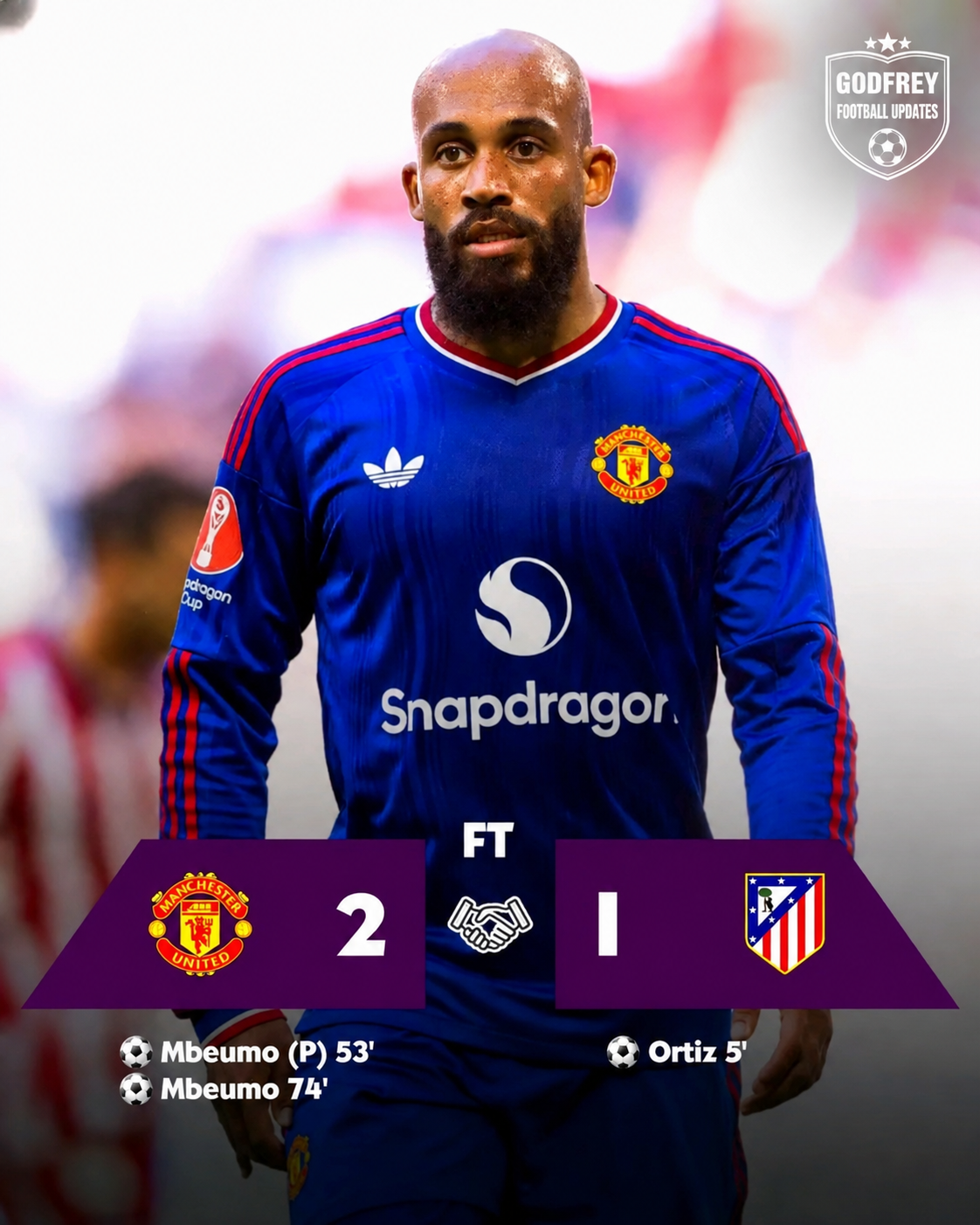 🚨 FULL-TIME: Manchester United 2-1 Atlético Madrid 🔴🔥
🇨🇲 Bryan Mbeumo steals the show with a bri...