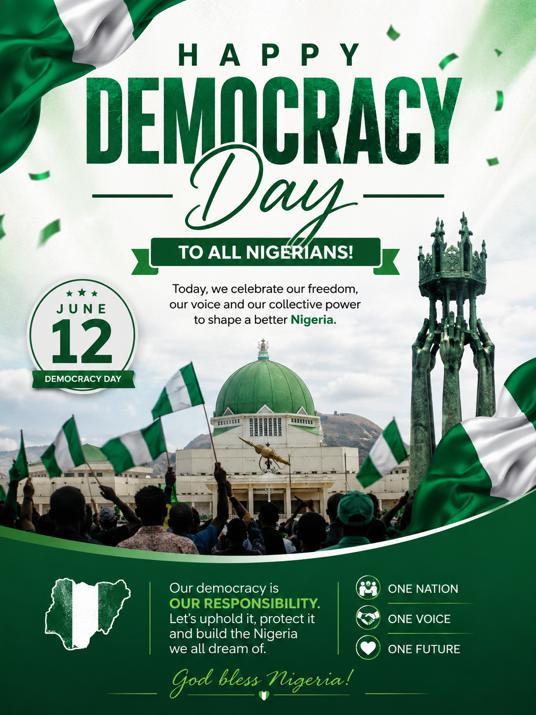 HAPPY DEMOCRACY DAY TO ALL NIGERIANS...... It's another year to remember and celebrate JUNE 12 and i...
