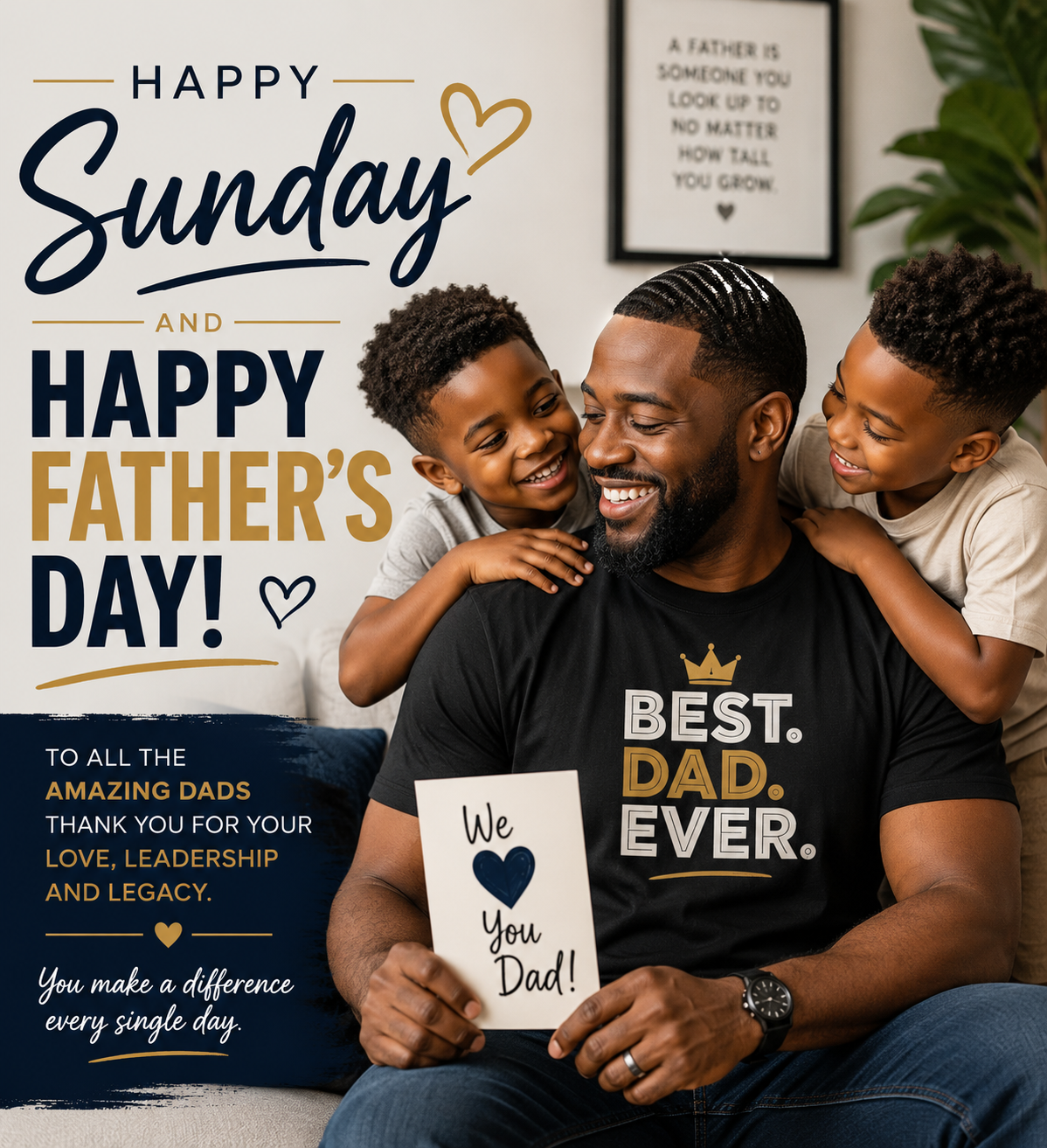HAPPY SUNDAY AND HAPPY FATHER'S DAY.....@lekeelekee
To every father in the world ๐ you are celebra...