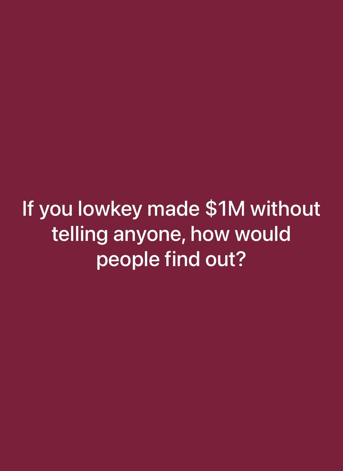 QUESTION โ FOR YOU GUYS
ANSWER, GIVE ME YOUR OPINIONS ON THIS. ๐
๐๏ธ COMMENT SECTION.