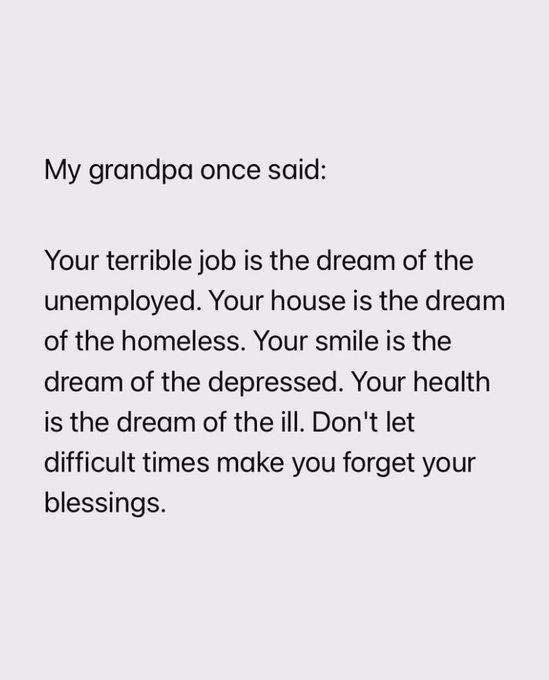 DON'T LET DIFFICULT TIMES MAKE YOU FORGET YOUR BLESSINGS.
Good morning ๐ LL FAM, it's another Satur...