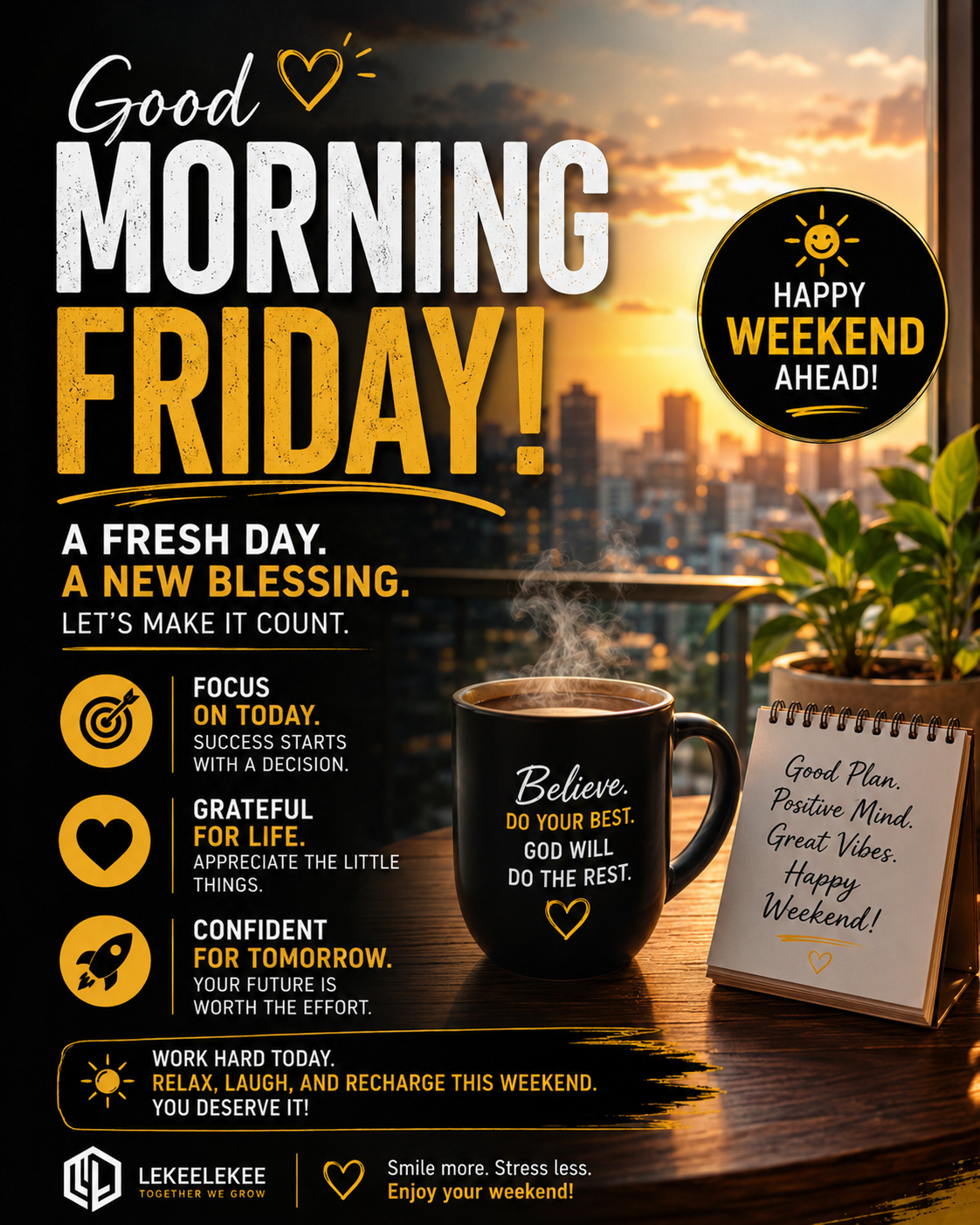 GOOD MORNING FRIDAY ๐ฅ๐ฅ๐ฅ
YES MANY OF US LOVE TO SEE THIS DAY OF THE WEEK, BECAUSE IT'S WEEKEND. N...
