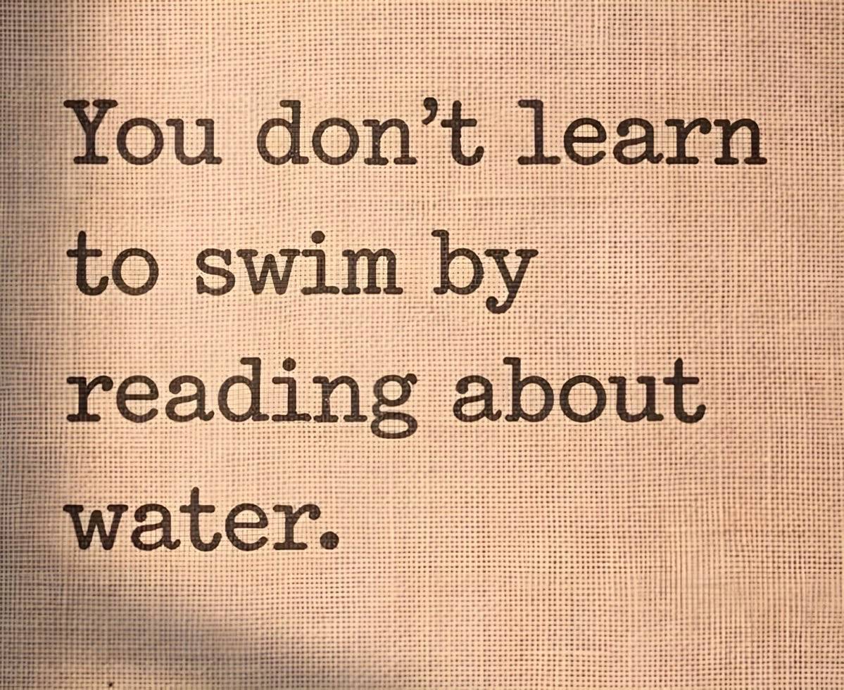 🌞 AFTERNOON MOTIVATION: ACTION BEATS KNOWLEDGE 💪
You can't learn how to swim by reading about wat...