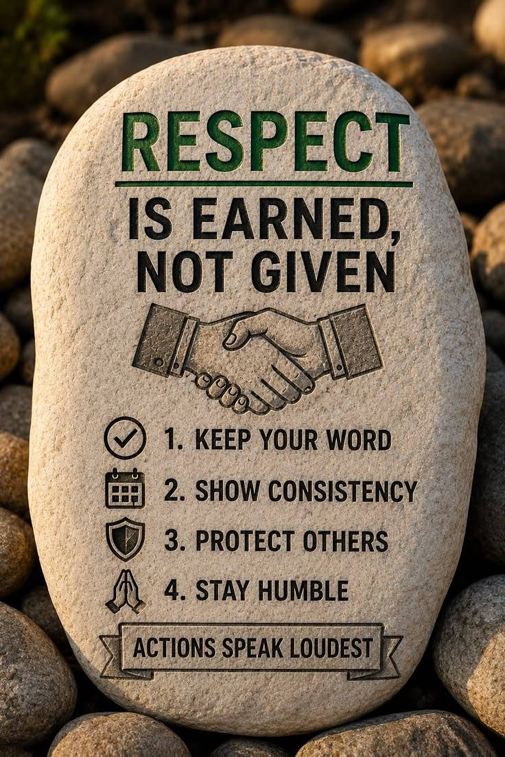 RESPECT IS EARNED NOT GIVEN. π€