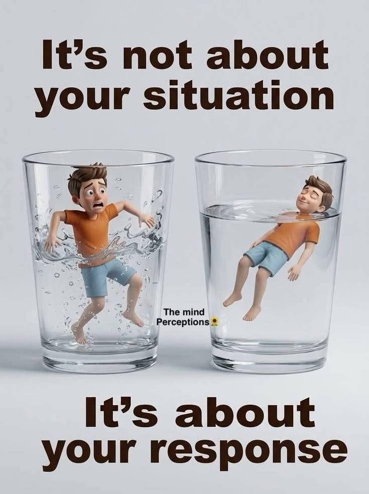 YOU PANIC YOU SYNC YOU STAY CALM YOU FLOAT.
Relate it to your daily life problems and challenges, r...