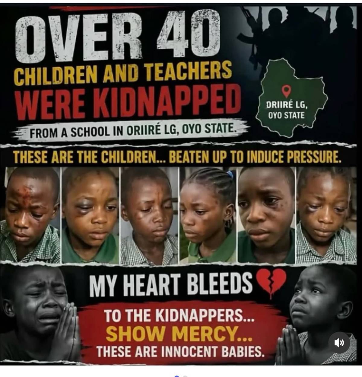 This children have been forgotten...another script going on in the presidency to distract the people...
