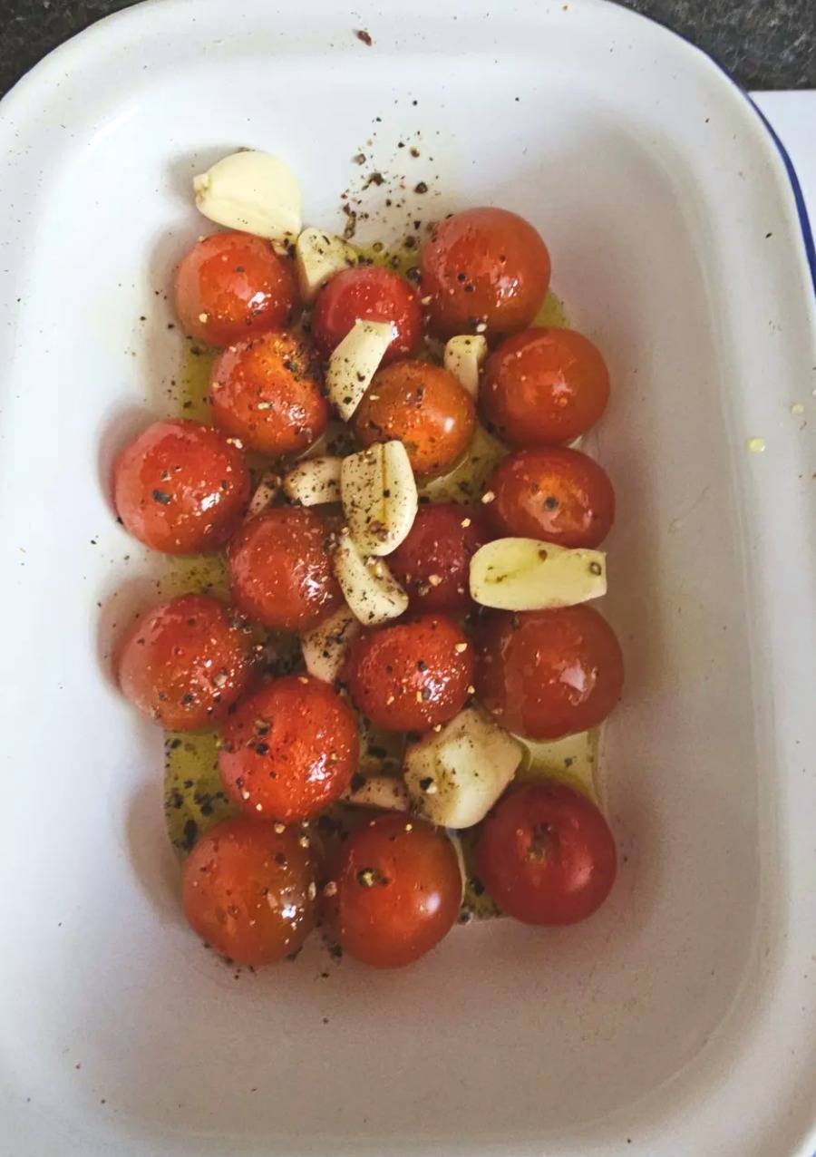 Just took 5mins out while working from home today to get these overripe tomatoes in the oven. Low an...