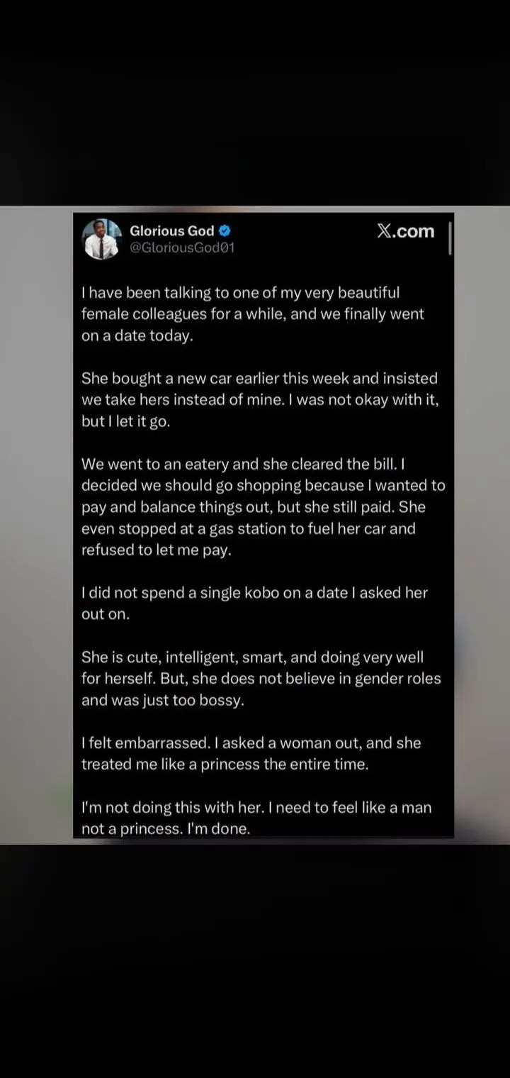 Is that not the kind of women you men want?
She’s paying the bills and you’re complaining….