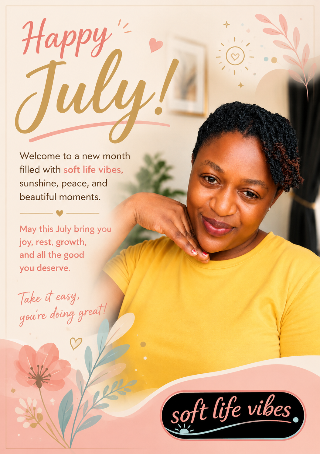 Take it easy, you are doing great! Happy new month❤️