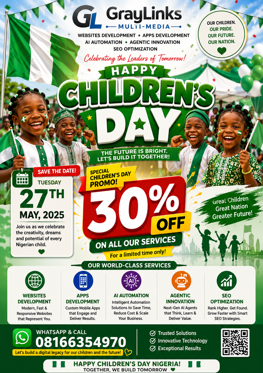 For our leader of tomorrow we bring your way this gift of goodwill.. bring in your tech needs.