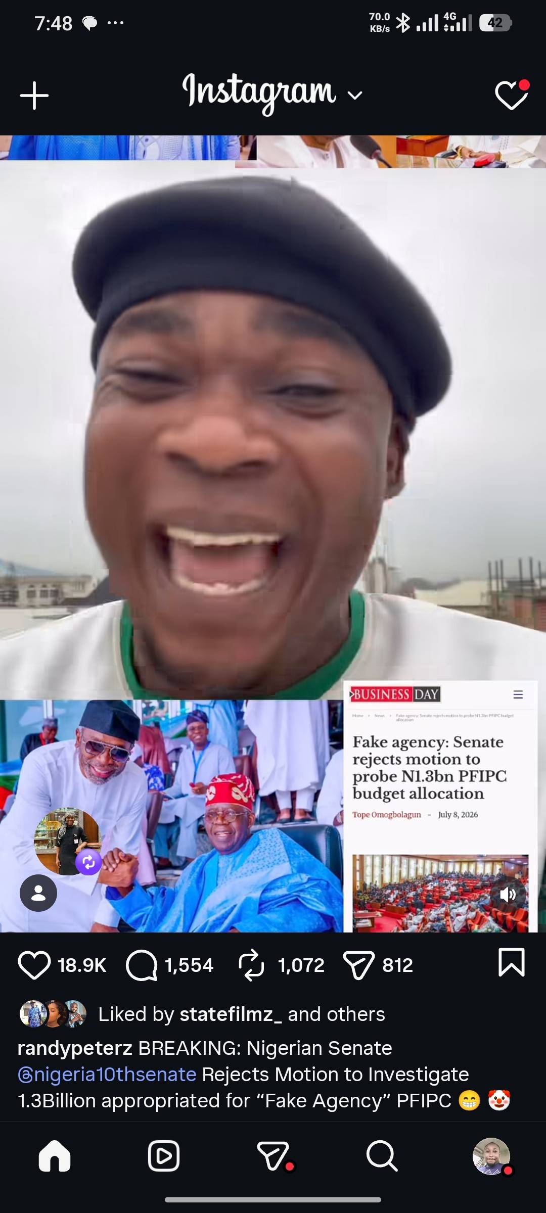Is this Story true? If it is, then it's obvious this senators and the APC regime should never be on...