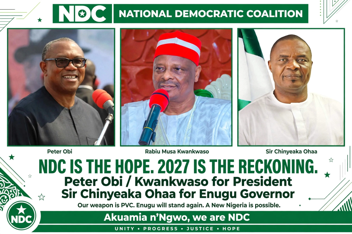 NDC IS THE HOPE. 2027 IS THE RECKONING.
Nigeria Democratic Congress is the only hope keeping Nigeri...