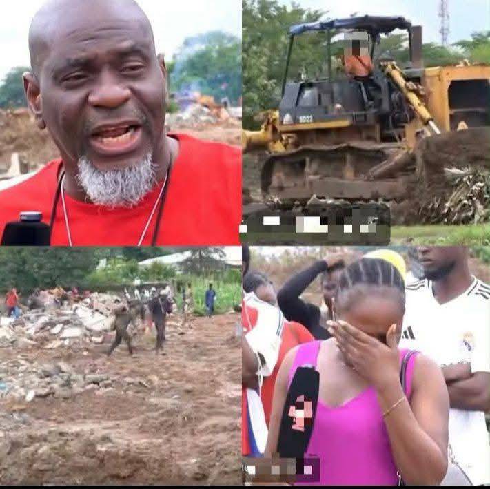 “Around 1pm in the afternoon, bulldozers just came. They told the workers to come down and bulldozed...