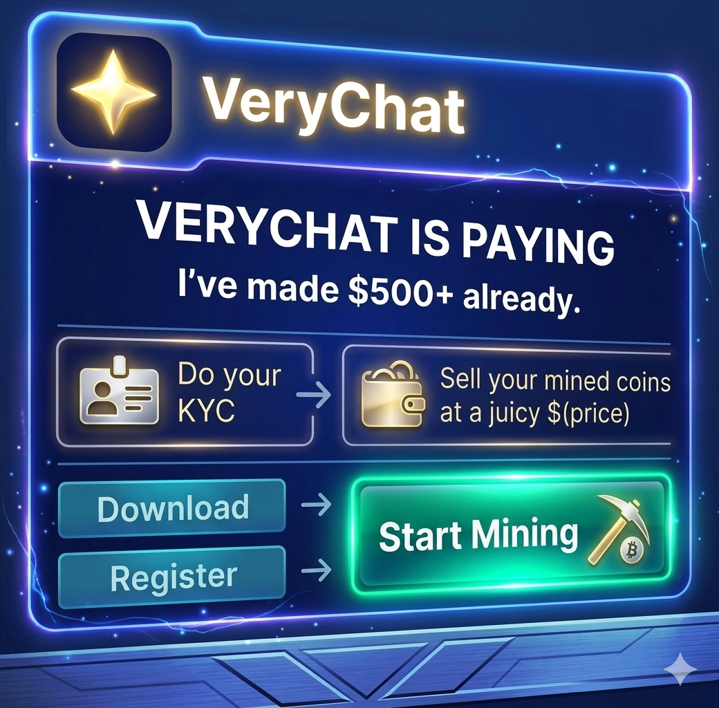 APP that pays: Go to Googleplaystore/ Appstore, type "verychat" ,download it, register with the inv...