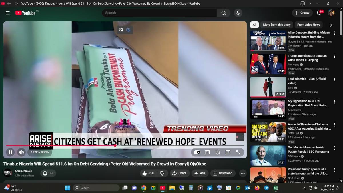 dey collect d money ooh, but pls vote wisely and vote for Peter Obi If i may advise us. remember the...