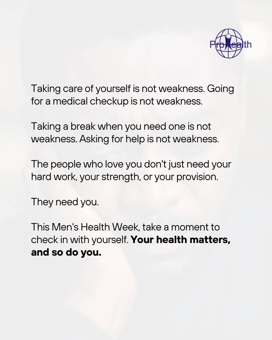 To every man carrying more than most people know,
We see you.
This Men's Health Week, remember tha...
