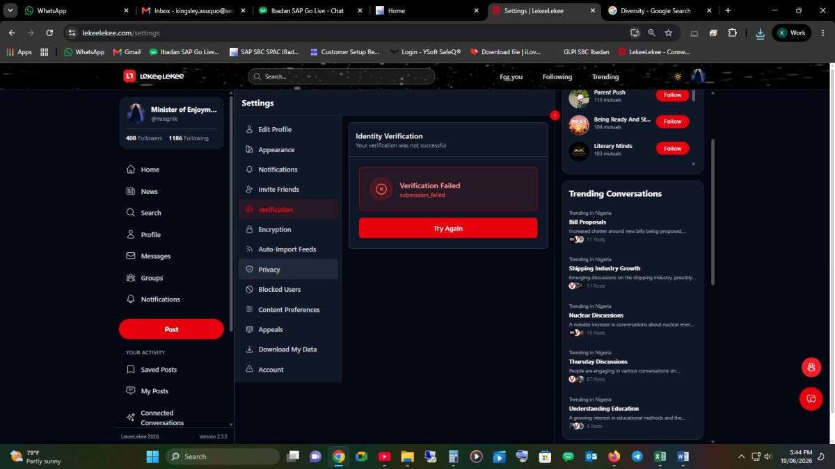 Dear Lekeelekee IT Team,
see error, pls enable me user pls.