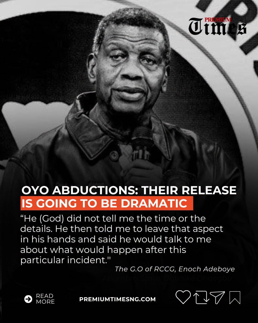 All this Nigerians Daddy GO's , na only una God dey talk to abi? pls help tell that una God to send...