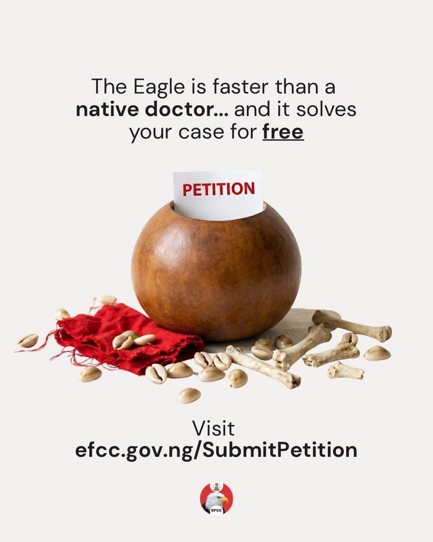 na who na  efcc talk am ooh no be me.