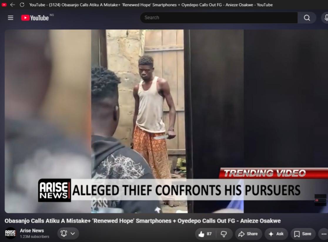 Wonders shall never end in me country Nigeria. Thief dey confronts people wey catch am.