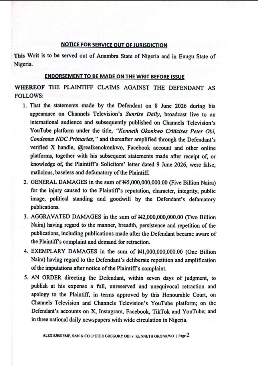 A love letter from Mr Peter Obi to Kenneth Okonkwo 😂