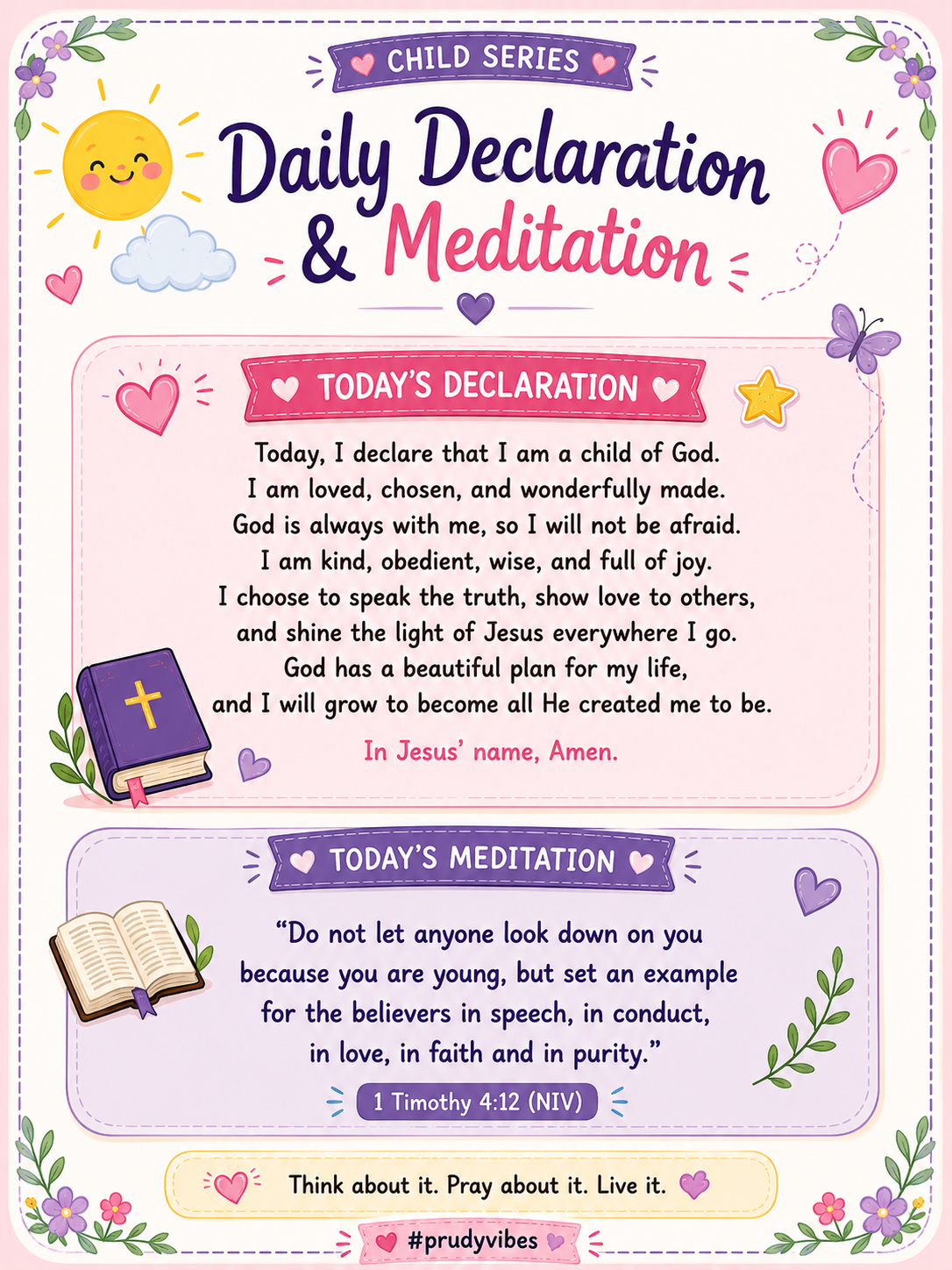 Children's daily declaration