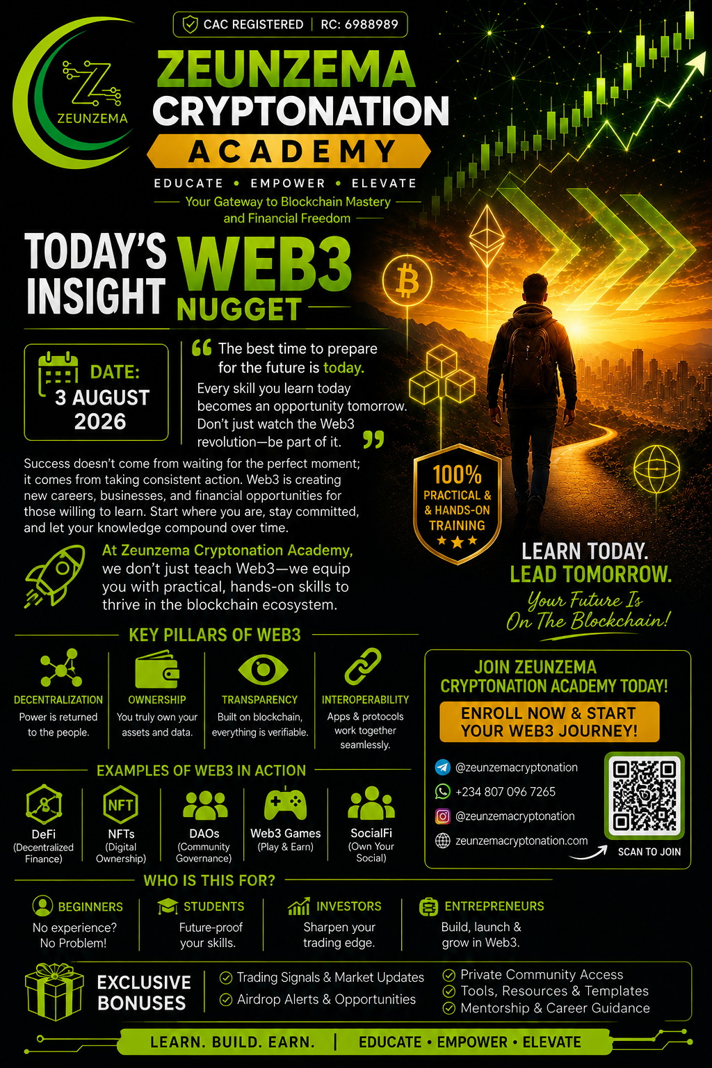 π HAPPY NEW WEEK! π
π‘ TODAY'S WEB3 INSIGHT | 3 AUGUST 2026
The future belongs to those who prep...
