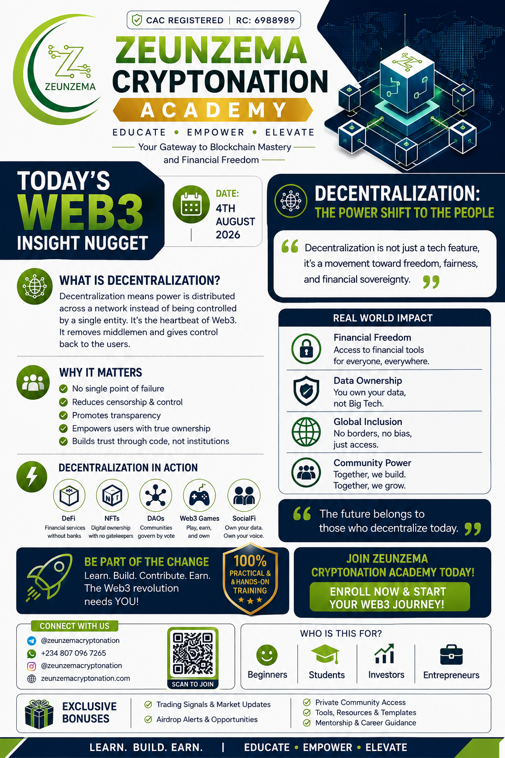 Decentralization is the foundation of Web3.
It shifts power from a few centralized authorities to...