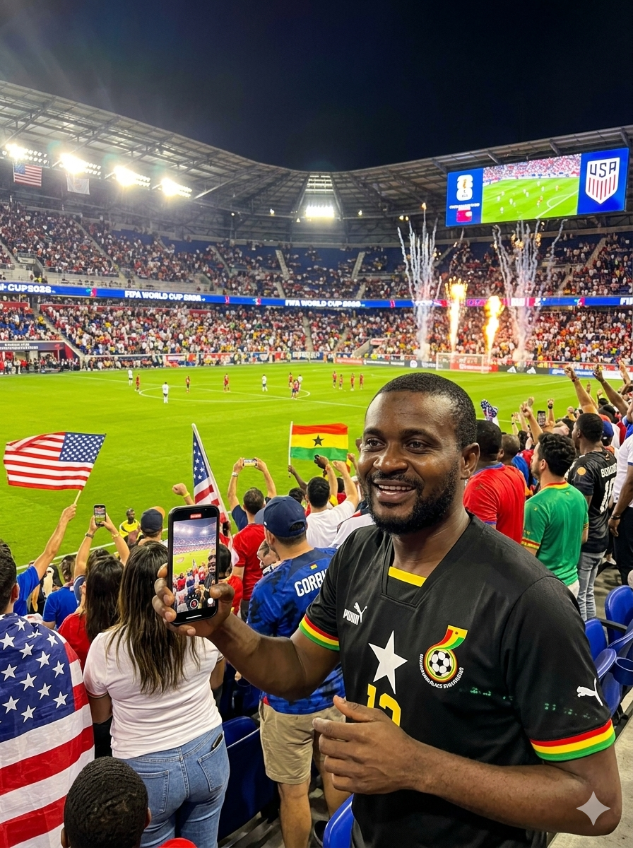 AI illustration of me watching world cup in the US
Supporting Ghanaian black stars
Due to our belov...