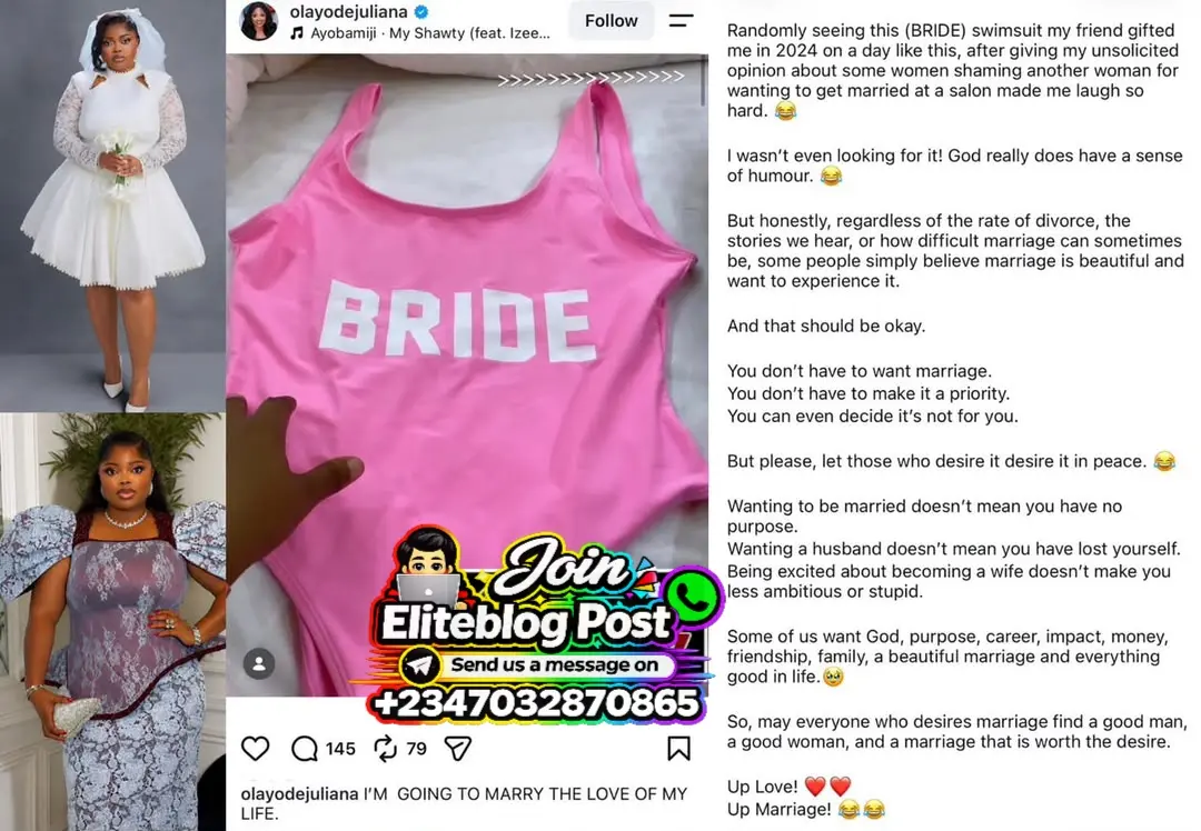 "I'm going to marry the love of my life. Wanting to be married doesn't mean you have no purpose" - A...