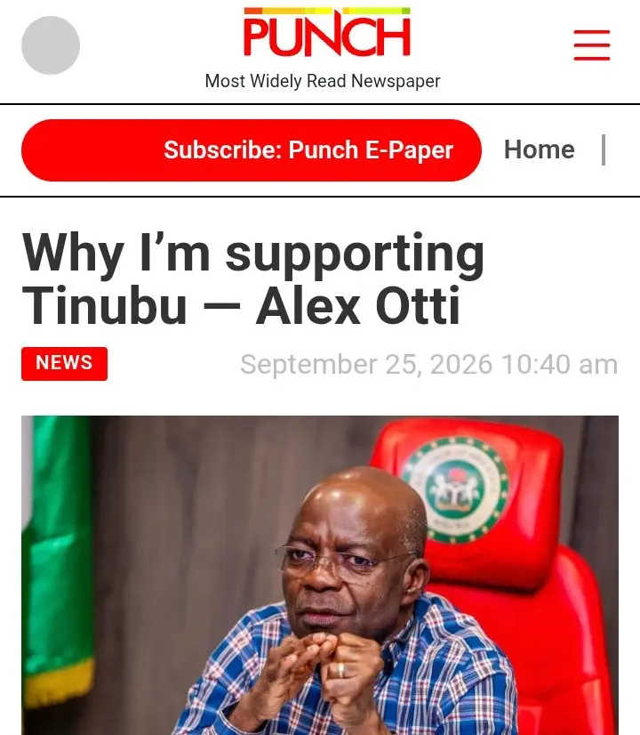 #2027: Alex Otti is a man loyal to Peter Obi & he's supporting Tinubu reelection. Obi himself said h...