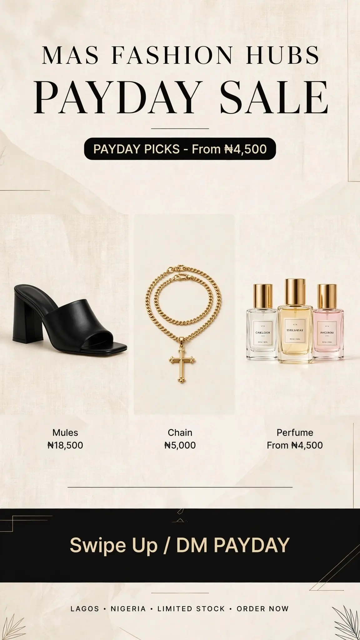 MAS BABES PAYDAY TREAT ๐
You worked hard this week, time to shop small.
1. Mules โฆ18,500 (37-42)...
