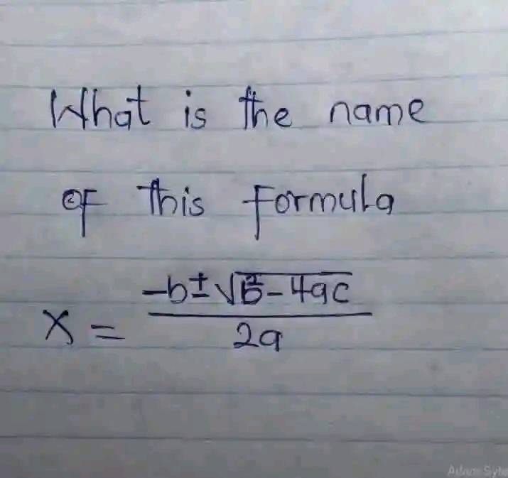 What is the name of this formula.