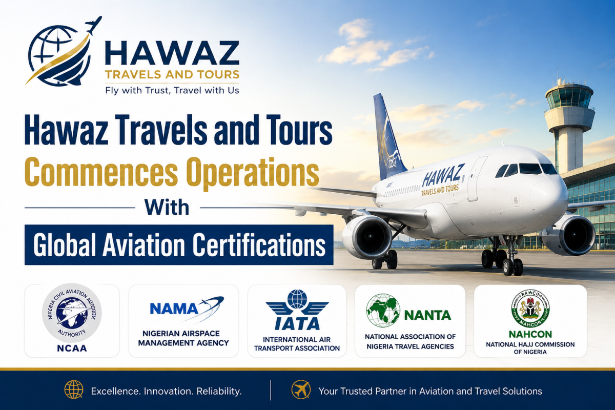 Hawaz Travels, Tours Commences Operations With Global Aviation Certifications
https://newsbulleti...