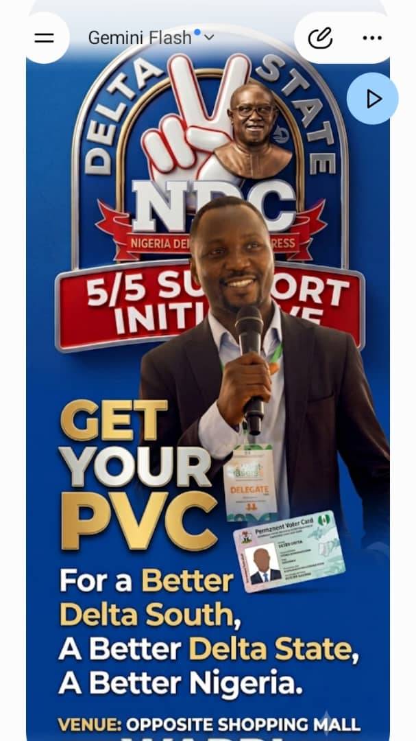 PVC registration closing soon.
Have you registered?
What are you waiting for?
It is your civic resp...
