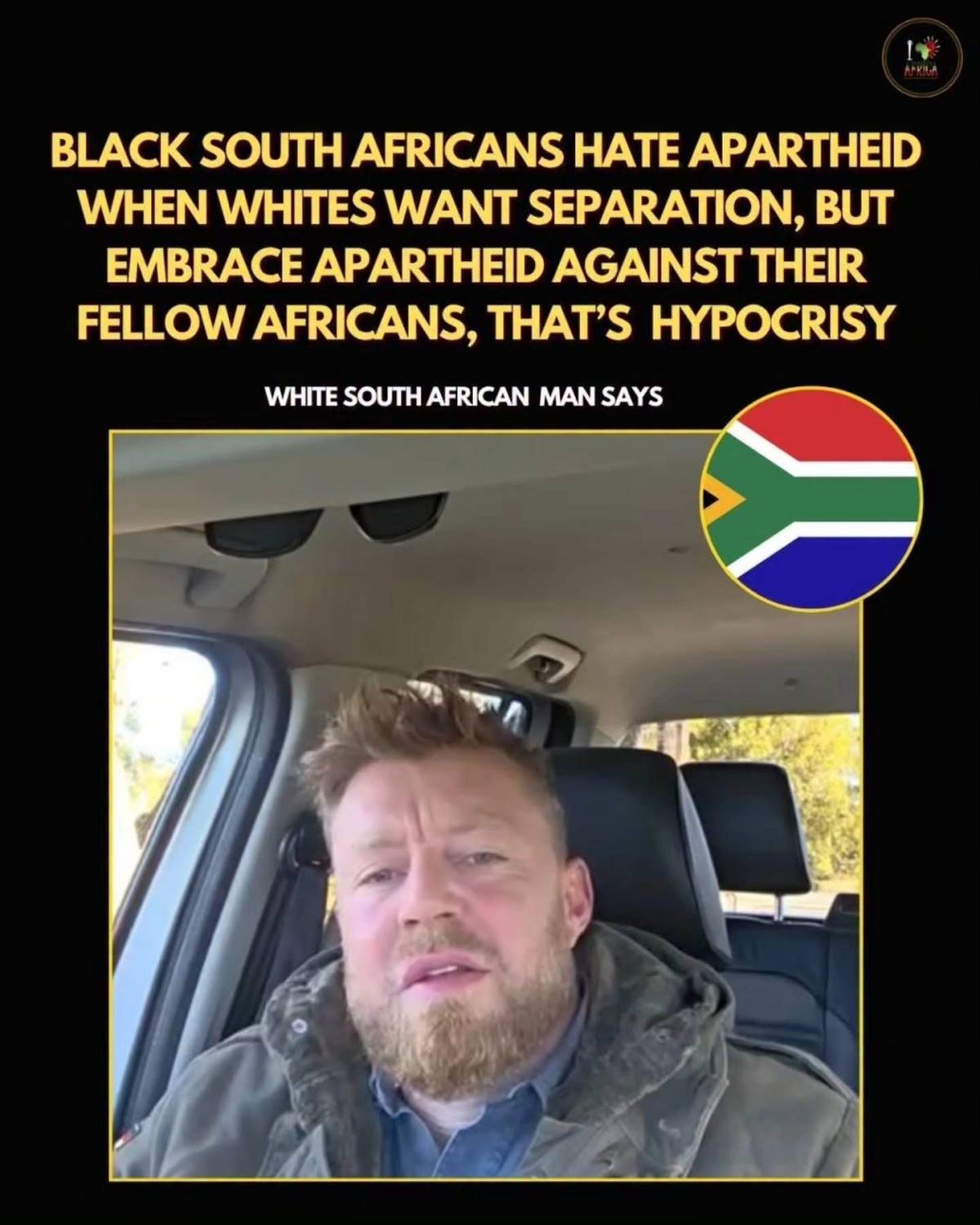 A white South African man has sparked debate online after claiming that some Black South Africans co...