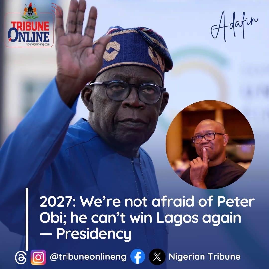 2027: We’re not afraid of Peter Obi; he can’t win Lagos again — Presidency
Dare expressed confidenc...